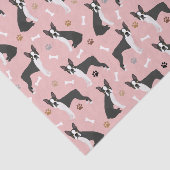 Boston Terrier Botten and Paws Tissue Paper Tissuepapier (Detail)