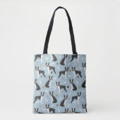 Boston Terrier Botten and Paws Tote Bag (Voorkant)