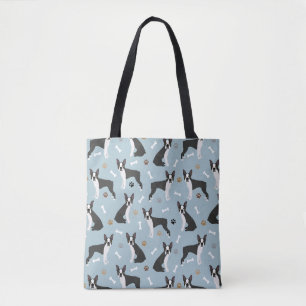Boston Terrier Botten and Paws Tote Bag