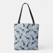 Boston Terrier Botten and Paws Tote Bag (Achterkant)
