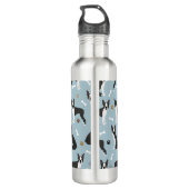 Boston Terrier Botten and Paws Waterfles (Achterkant)