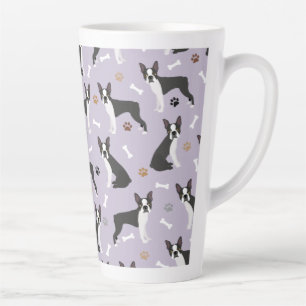 Boston Terrier Botten en Paws Latte Mok