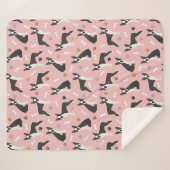 Boston Terrier Botten en Paws Sherpa Blanket Deken (Voorkant (horizontaal))