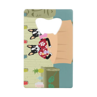 Boston Terrier Boy & Girl Creditkaart Flessenopener