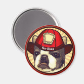 Boston Terrier brandweermagneet Magneet (Voorkant / Achterkant)