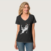 Boston Terrier Breakdance Move T-shirt (Voorkant volledig)
