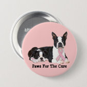 Boston Terrier Breast Cancer Button (Voorkant /achterkant)