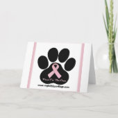 Boston Terrier Breast Cancer Wenskaart Kaart (Achterkant)