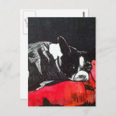 Boston Terrier Briefkaart (Voorkant / Achterkant)