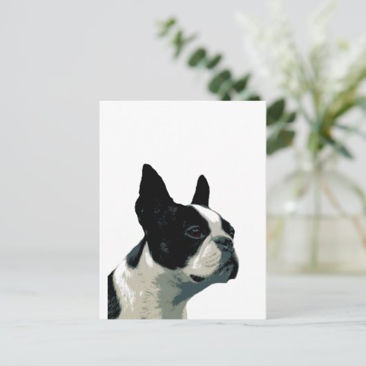 Boston Terrier Briefkaart (Staand voorkant)