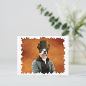 Boston Terrier Briefkaart Nobility Dogs Gift (Staand voorkant)