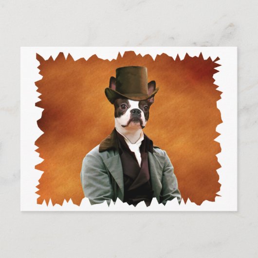Boston Terrier Briefkaart Nobility Dogs Gift (Voorkant)