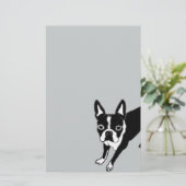 Boston Terrier Briefpapier (Staand voorkant)