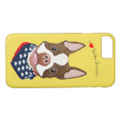 Boston Terrier (Brown), geïllustreerde mobiele tel Case-Mate iPhone Case (Achterkant (Horizontaal))