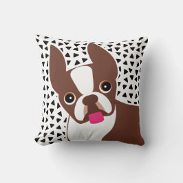 Boston Terrier Brown of Red Coated Dog Kussen