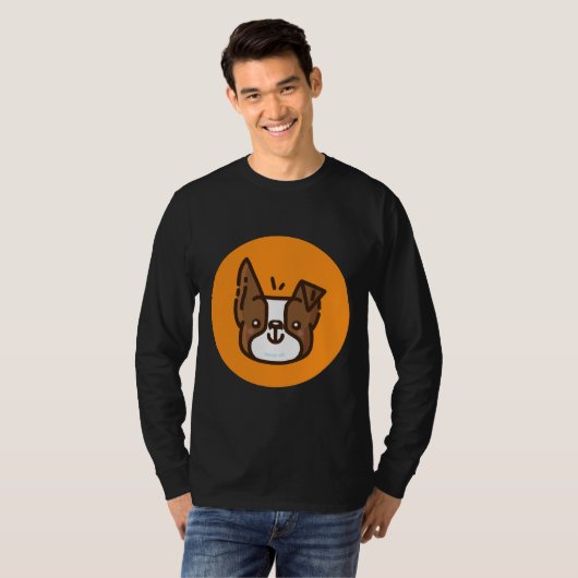 Boston Terrier Brown T-shirt (Voorkant volledig)