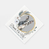 Boston Terrier bruiloft servetten met honden Foto (Hoek)