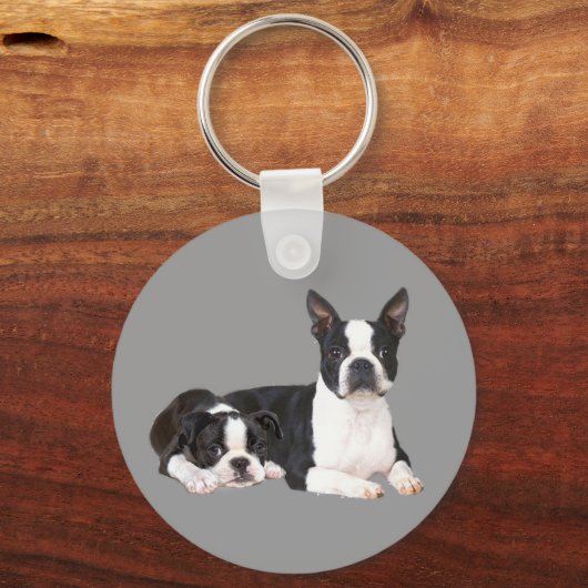 Boston Terrier Buddies Sleutelhanger (Voorkant)