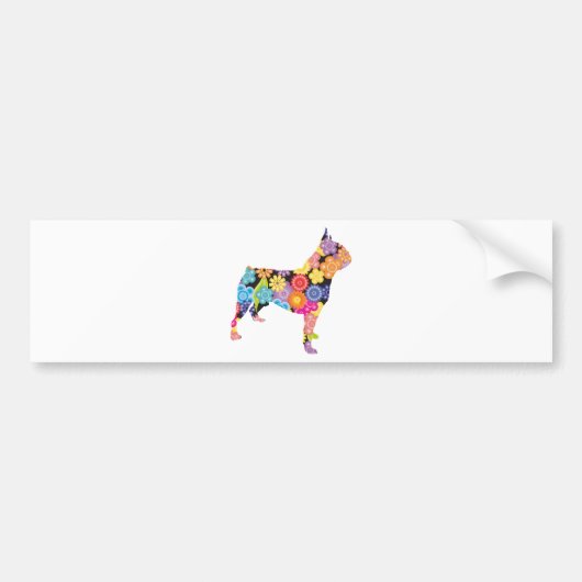 Boston Terrier Bumpersticker (Voorkant)