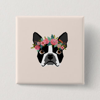 Boston Terrier Button