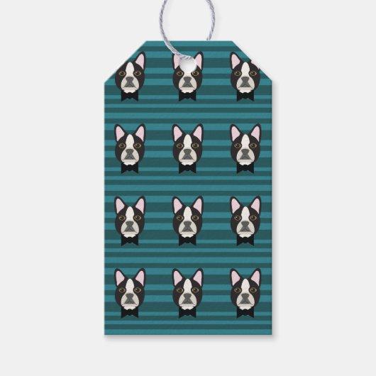 Boston Terrier Cadeaulabel (Voorkant)