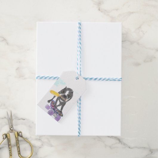 Boston Terrier Cadeaulabel (Met Touw)