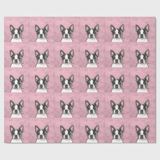 Boston Terrier Cadeaupapier (Vlak)