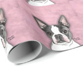 Boston Terrier Cadeaupapier (Rol Hoek)