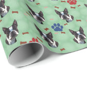 Boston Terrier Cadeaupapier (Rol Hoek)