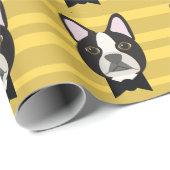 Boston Terrier Cadeaupapier (Rol Hoek)