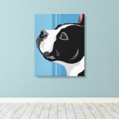 Boston Terrier Canvas Kunst (Insitu (Houten vloer))