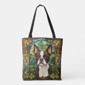 Boston Terrier Canvas tas (Achterkant)
