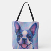Boston Terrier Canvas tas (Achterkant)