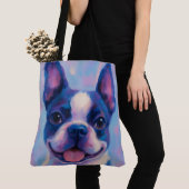 Boston Terrier Canvas tas (Dichtbij)
