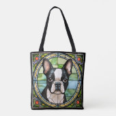 Boston Terrier Canvas tas (Achterkant)