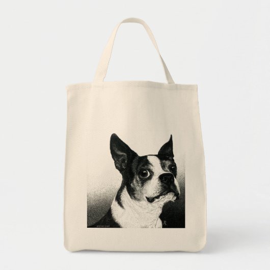 Boston Terrier Canvas tas - "Boston Style" (Voorkant)