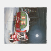 Boston Terrier Caravan Kerst Avontuur  Fleece Deken (Voorkant (Horizontaal))