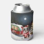 Boston Terrier Caravan Kerstavontuur Blikjeskoeler (Blikje Voorkant)