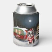 Boston Terrier Caravan Kerstavontuur Blikjeskoeler (Blikje Achterkant)