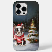Boston Terrier Caravan Kerstavontuur Case-Mate iPhone Case (Achterkant)