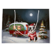 Boston Terrier Caravan Kerstavontuur Groot Cadeauzakje (Voorkant)