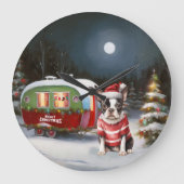 Boston Terrier Caravan Kerstavontuur Grote Klok (Voorkant)