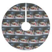 Boston Terrier Caravan Kerstavontuur Kerstboom Rok (Voorkant)