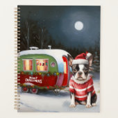 Boston Terrier Caravan Kerstavontuur Planner (Voorkant)