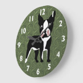 Boston Terrier Cartoon Grote Klok (Hoek)