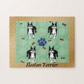Boston Terrier Cartoon Legpuzzel (Horizontaal)