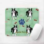 Boston Terrier Cartoon Muismat (Met muis)