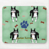 Boston Terrier Cartoon Muismat (Voorkant)
