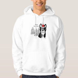Boston Terrier Cartoon Snow Bossen Hoodie