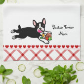 Boston Terrier Cartoon Theedoek (Gevouwen)